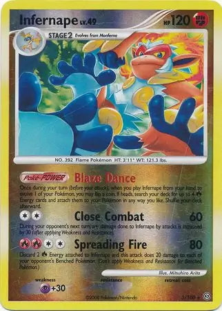 Stormfront Infernape #3/100 reverse holo